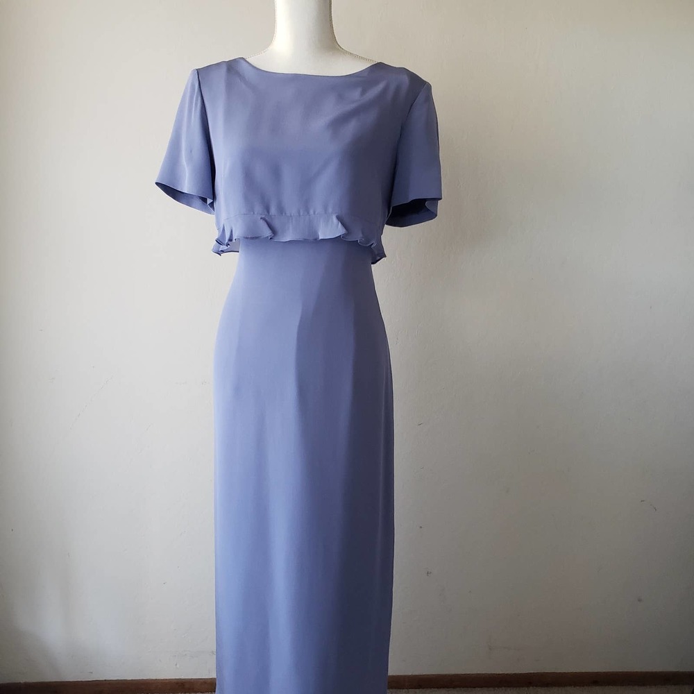 Vintage Talbots Silk Sheath Dress Lavender Size 10